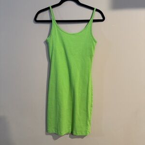 Old Navy Lime Green Ribbed Bodycon Dress - Size Small